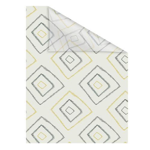 4251369829849 - ORIGINAL Fensterfolie Fensterfolie selbstklebend Sichtschutz Stripy Boho Rectangle - Beige Fensterfolien Gr B L 50 cm x 50 cm beige Fensterdekoration