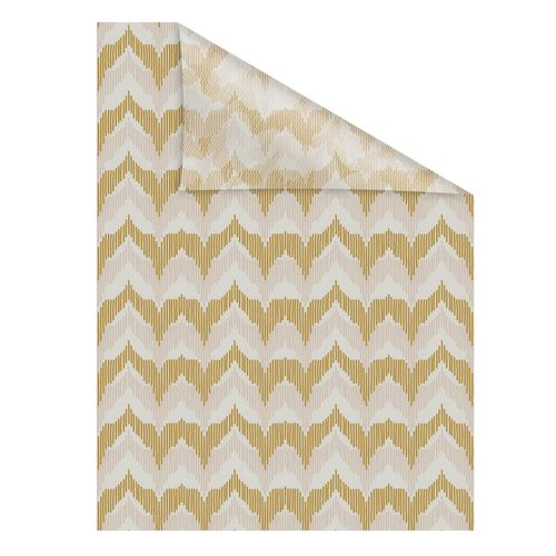4251369830241 - ORIGINAL Fensterfolie Fensterfolie selbstklebend Sichtschutz Boho Zig Zag - Gelb Fensterfolien Gr B L 100 cm x 130 cm gelb Fensterdekoration