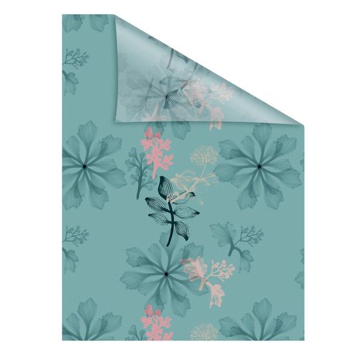 4251369830395 - Fensterfolie ORIGINAL Fensterfolie selbstklebend Sichtschutz Aqua Floral - Blau Fensterfolien Gr B L 100 cm x 180 cm blau Fensterdekoration 4251369830395 - Fensterfolie ORIGINAL Fensterfolie selbstklebend Sichtschutz Aqua Floral - Blau Fensterfolien Gr B L 100 cm x 180 cm blau Fensterdekoration