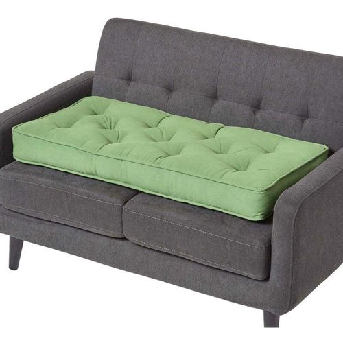 5056280706823 - Sitzauflage für Zweisitzer-Sofa 100 x 48 cm - dickes Sitzkissen grün - Grün - Homescapes 5056280706823 - Sitzauflage für Zweisitzer-Sofa 100 x 48 cm - dickes Sitzkissen grün - Grün - Homescapes