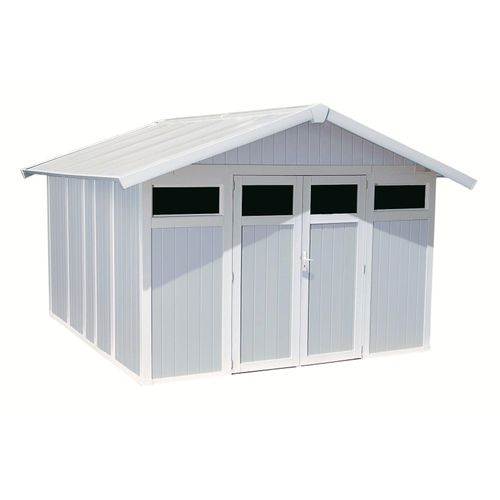 4250627052012 - UTILITY Gartenhaus V11 2-türig grau weiß 4250627052012 - UTILITY Gartenhaus V11 2-türig grau weiß