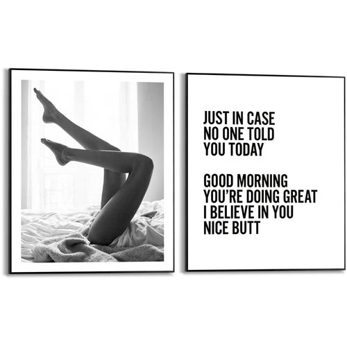 8714597629729 - Poster REINDERS Legs Up Bilder Gr B H T 50 cm x 40 cm x 16 cm schwarz (schwarz weiß) Poster