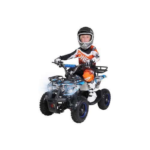 4056551120090 - Elektro-Kinderquad Torino 1000 Watt Pocket-Quad mit Scheibenbremsen 25 km h 3 x 12-Volt-Batterie (Blau Polo) 4056551120090 - Elektro-Kinderquad Torino 1000 Watt Pocket-Quad mit Scheibenbremsen 25 km h 3 x 12-Volt-Batterie (Blau Polo)