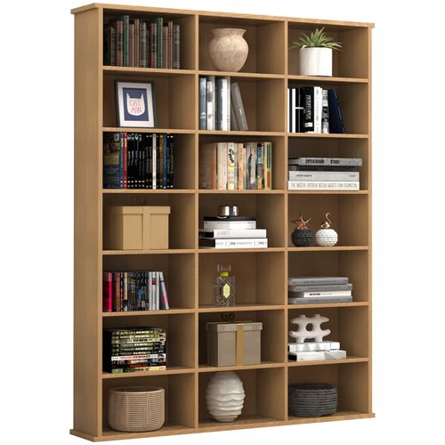 4051814428036 - Standregal Holz CD DVD Standregal Bücherregal Medienregal Raumteiler Deko Regal Megosa M Gr 105 braun (buche) B105cm H136cm T19cm Holzwerkstoff Holz Spanplatte Regale 4051814428036 - Standregal Holz CD DVD Standregal Bücherregal Medienregal Raumteiler Deko Regal Megosa M Gr 105 braun (buche) B105cm H136cm T19cm Holzwerkstoff Holz Spanplatte Regale