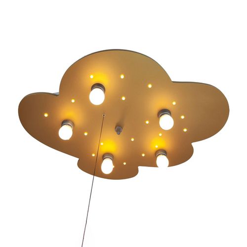 4036239070114 - Deckenlampe Wolke gold 5-flammig 20 LED-Punkte