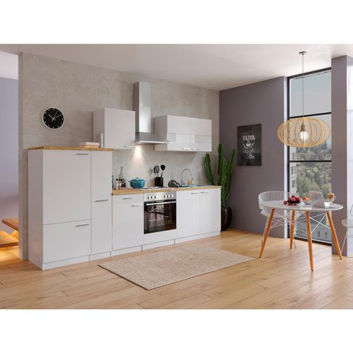4260515335523 - Küchenzeile KB300WW 300 cm Weiß 4260515335523 - Küchenzeile KB300WW 300 cm Weiß