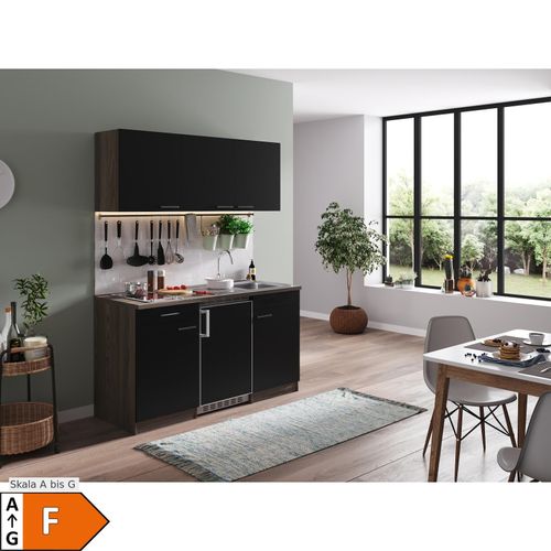 4260344977963 - Küchenzeile KB150EYSC 150 cm Schwarz-Eiche York Nachbildung 4260344977963 - Küchenzeile KB150EYSC 150 cm Schwarz-Eiche York Nachbildung