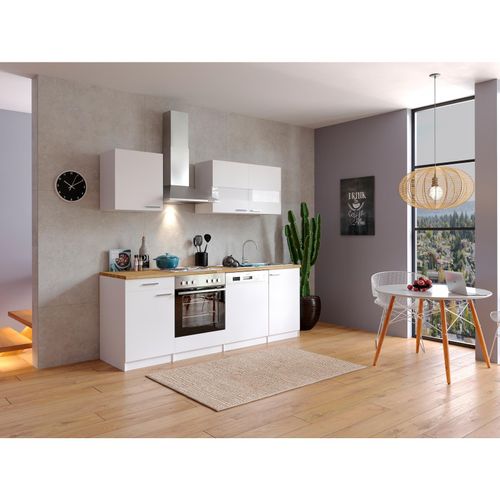4260515334779 - Küchenzeile KB220WW 220 cm Weiß 4260515334779 - Küchenzeile KB220WW 220 cm Weiß