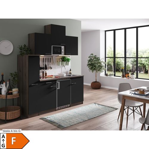 4260344978144 - Küchenzeile KB180EYSMIC 180 cm Schwarz-Eiche York Nachbildung 4260344978144 - Küchenzeile KB180EYSMIC 180 cm Schwarz-Eiche York Nachbildung
