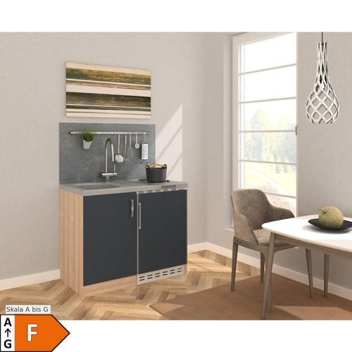 4260515332997 - Miniküche Grau Eiche Sonoma m Geräten B ca 100cm 4260515332997 - Miniküche Grau Eiche Sonoma m Geräten B ca 100cm