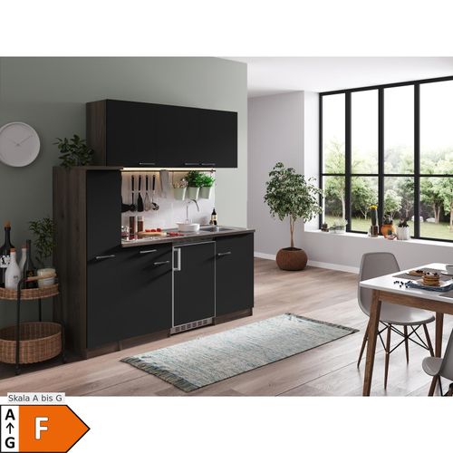 4260344978120 - Küchenzeile KB180EYSC 180 cm Schwarz-Eiche York Nachbildung 4260344978120 - Küchenzeile KB180EYSC 180 cm Schwarz-Eiche York Nachbildung