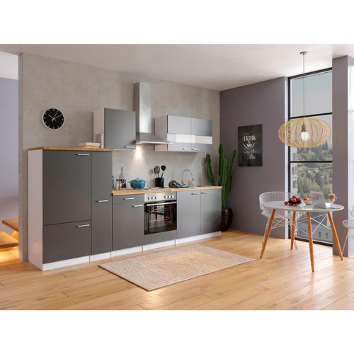 4260515335370 - Küchenzeile KB300WG 300 cm Weiß - Grau 4260515335370 - Küchenzeile KB300WG 300 cm Weiß - Grau