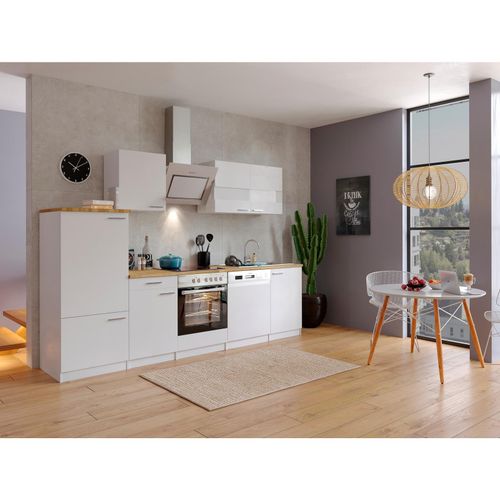 4260515335363 - Küchenzeile KB280WWSC 280 cm Weiß mit Glaskeramik 4260515335363 - Küchenzeile KB280WWSC 280 cm Weiß mit Glaskeramik