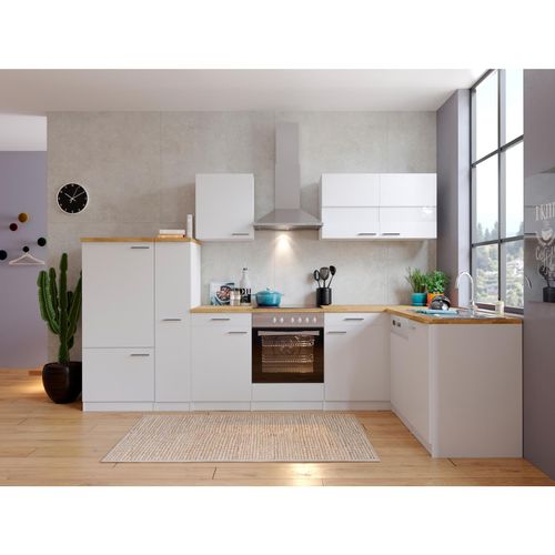 4260641225354 - Winkelküche KBL310WGCG 310cm Weiß - Weiß 4260641225354 - Winkelküche KBL310WGCG 310cm Weiß - Weiß