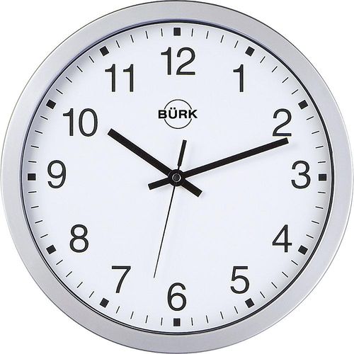 4030275000227 - Wanduhr aus ABS-Kunststoff silber Ø 300 mm Zifferblatt weiß Quarzuhrwerk ab 3 Stk kaiserkraft 4030275000227 - Wanduhr aus ABS-Kunststoff silber Ø 300 mm Zifferblatt weiß Quarzuhrwerk ab 3 Stk kaiserkraft