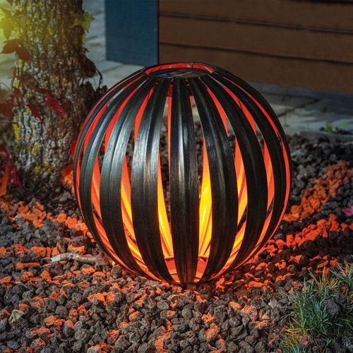 4260657631804 - - Metall Solarkugel Elani 29cm Garten Deko led Solarleuchte 102831