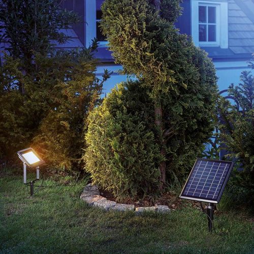 4260057869630 - - Solarstrahler warmweiß Flutlicht Solarleuchte led Garten Deko 102701