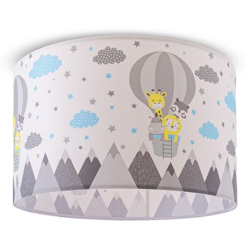 4061981178511 - Paco Home - Deckenlampe Kinderzimmer Pendelleuchte Babyzimmer Feuerwehr Straße Polizei E27 Design 6 (Ø455 cm) Deckenleuchte - Weiß