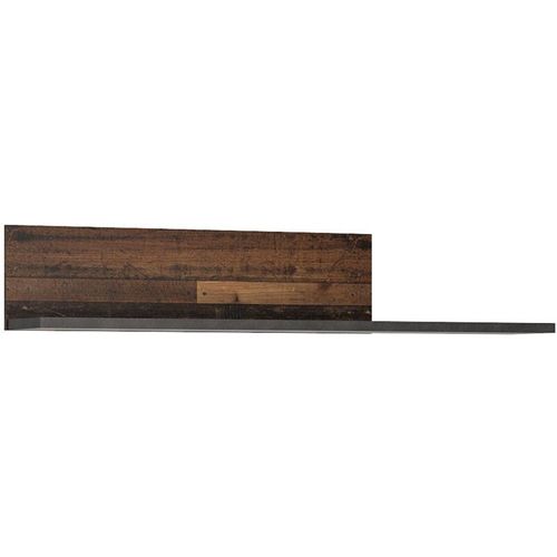 4066075111283 - Wandboard im modernen Industrial Design NELSON-129 in grau mit Holz Nb dekoratives Jugendzimmer Wandregal B H T ca 120 222 22 cm - braun 4066075111283 - Wandboard im modernen Industrial Design NELSON-129 in grau mit Holz Nb dekoratives Jugendzimmer Wandregal B H T ca 120 222 22 cm - braun