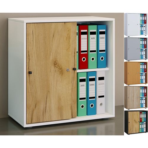 4051814430961 - my office Schiebetürenschrank L Lona 919445 anthrazit honig-eiche 1 Fachboden 700 x 370 x 740 cm