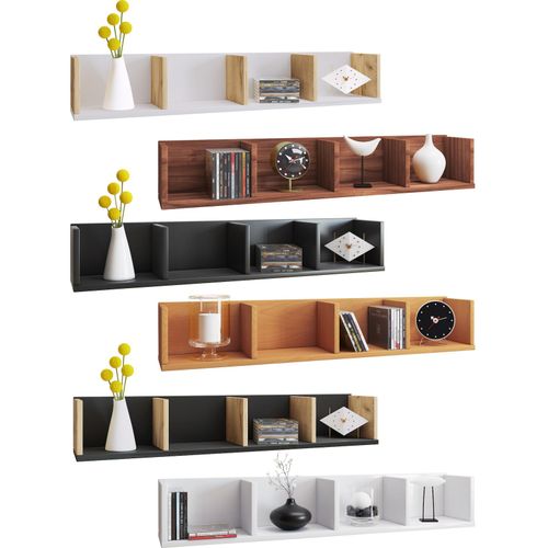 4051814430589 - Holzregal hängend platzsparendes Regal Maße H 15 x B 97 x T 17 cm Elegantes Regal hängend Aufbewahrungsregal Bücherregal Wandboard - Honsa 4051814430589 - Holzregal hängend platzsparendes Regal Maße H 15 x B 97 x T 17 cm Elegantes Regal hängend Aufbewahrungsregal Bücherregal Wandboard - Honsa