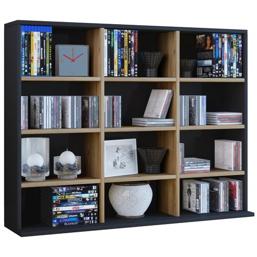 4051814430541 - Standregal Holzregal stehend platzsparender CD-Schrank für 480 CDs oder 224 DVDs MaßeH 82 x B 102 x T 23 cm Elegantes DVD Regal stehend Blu-Ray Regal CD Regal Megosa L Gr 102 anthrazit honig eiche B102cm H82cm T23cm Holzwerkstoff Holz Spanplatte Regale 4051814430541 - Standregal Holzregal stehend platzsparender CD-Schrank für 480 CDs oder 224 DVDs MaßeH 82 x B 102 x T 23 cm Elegantes DVD Regal stehend Blu-Ray Regal CD Regal Megosa L Gr 102 anthrazit honig eiche B102cm H82cm T23cm Holzwerkstoff Holz Spanplatte Regale