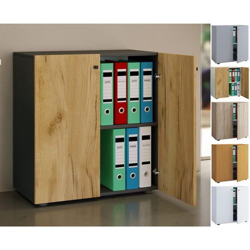 4051814430947 - my office Aktenschrank L Lona 919443 anthrazit honig-eiche 1 Fachboden 700 x 390 x 740 cm 4051814430947 - my office Aktenschrank L Lona 919443 anthrazit honig-eiche 1 Fachboden 700 x 390 x 740 cm