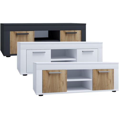 4051814435119 - Holz TV Lowboard Möbel Fernsehschrank Tisch Konsole Fernsehtisch Breite 102 cm Usilo L (Farbe Weiß) 4051814435119 - Holz TV Lowboard Möbel Fernsehschrank Tisch Konsole Fernsehtisch Breite 102 cm Usilo L (Farbe Weiß)