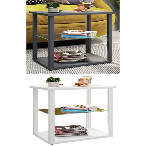 4051814431074 - Holz Beistelltisch mit ESG-Sicherheitsglas Couchtisch schlicht Maße ca H 45 x B 65 x T 45 cm Wohnzimmertisch Kaffeetisch - Wanilo M 4051814431074 - Holz Beistelltisch mit ESG-Sicherheitsglas Couchtisch schlicht Maße ca H 45 x B 65 x T 45 cm Wohnzimmertisch Kaffeetisch - Wanilo M