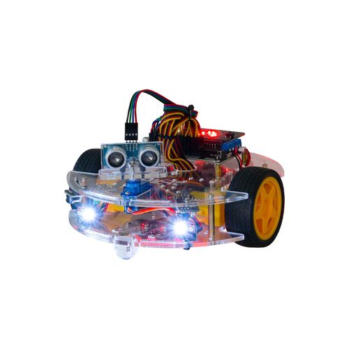 4250236824796 - Joy-IT programmierbares Roboterauto Joy-Car inkl microbit v2 und beweglichem Ultraschallsensor