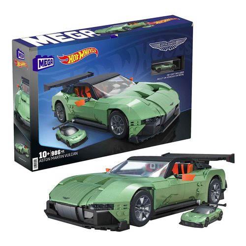 0194735135912 - MEGA Hot Wheels Aston Martin Vulcan - Großes Bauspielzeug im Maßstab 118 mit 986 Teilen