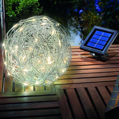 4260057866066 - - Solar Drahtkugel WireBall Dekoleuchte Solarlampe Leuchtkugel led 102112