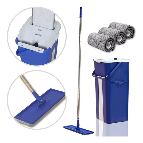 4250416120892 - Starlyf® Bodenwischer Set Wischsystem selbstreinigend Doppelkammereimer Autoclean Mop + 2 Matten 4250416120892 - Starlyf® Bodenwischer Set Wischsystem selbstreinigend Doppelkammereimer Autoclean Mop + 2 Matten
