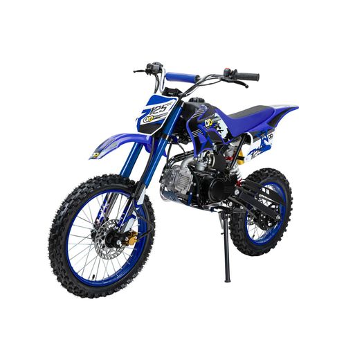 4056551022387 - Jugend-Crossbike JC125 Benzin-Jugendmotorrad 125 ccm 17 14-Reifen 4-Takt-Motor 80 km h ab 14 J (Blau)
