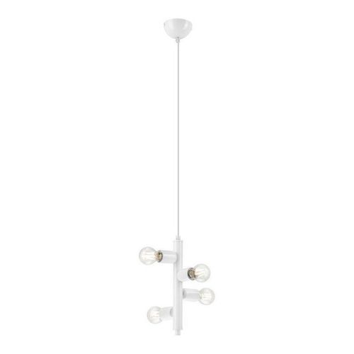 5907687438902 - Lamkur Lighting - Lamkur Linda Modern Mehrarm-Pendel-Deckenleuchte Weiß 4x E27