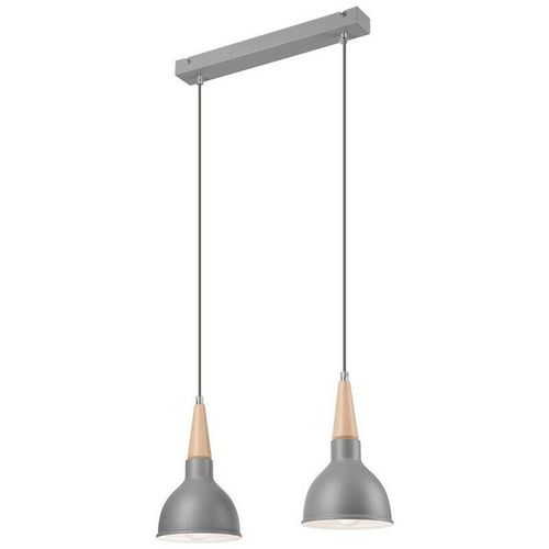 5907687436724 - Lamkur Lighting - Lamkur Francesca Stab-Pendel-Deckenleuchte Silber 2x E27