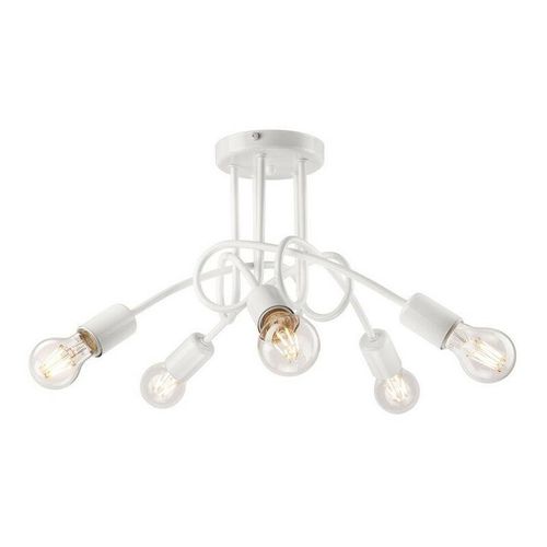 5907687431637 - Lamkur Lighting - Lamkur Camilla Flexi Camilla Multi Arm Halbbündige Deckenleuchte Weiß 5x E27