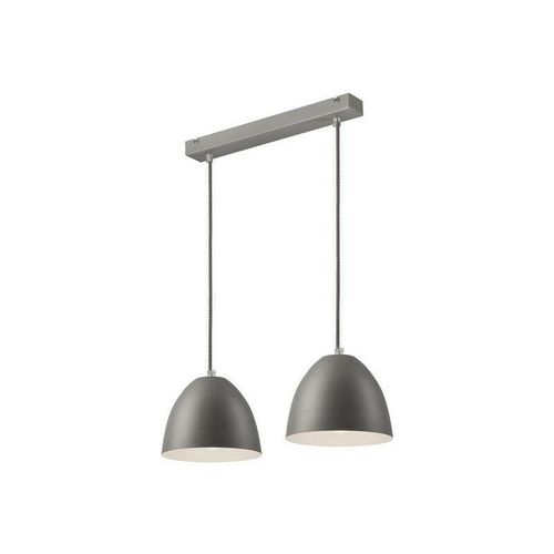 5907687428453 - Lamkur Lighting - Lamkur Livia Stab-Pendel-Deckenleuchte Silber 2x E27