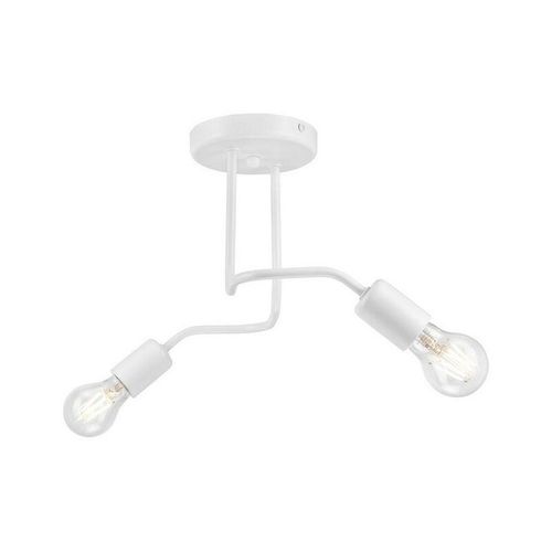 5907687438742 - Lamkur Lighting - Lamkur Charlie Flexi Charlie Multi Arm Halbbündige Deckenleuchte Weiß 2x E27