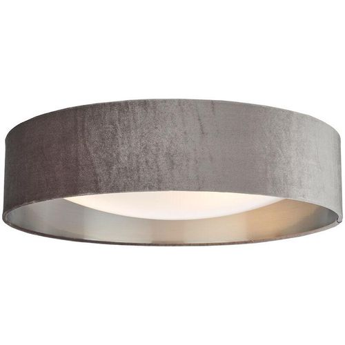 5035128700605 - Dar Lighting - Nysa Zylindrischer 3 heller bündiger Nerzschirm aus Samt 60 cm 5035128700605 - Dar Lighting - Nysa Zylindrischer 3 heller bündiger Nerzschirm aus Samt 60 cm