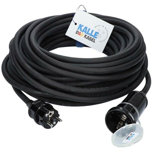 4251967703282 - Kalle Das Kabel - Kalle Verlängerungskabel Schuko Colour 15mm² schwarz IP44 30 Meter