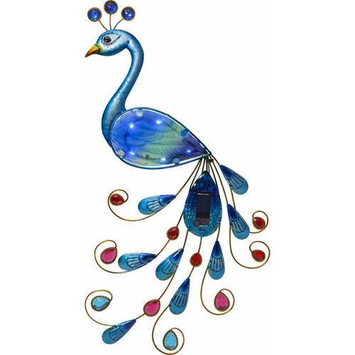 7391482050632 - Star Trading Deutschland Gmbh - LED-Solar-WanddekoPeacock Pfau ca 27x52 cm bunt