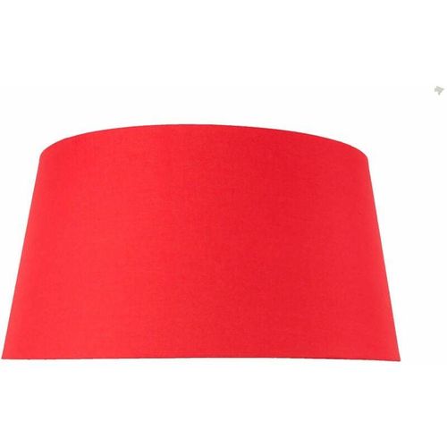 4251756348809 - Licht-erlebnisse - Lampenschirm für Stehlampe Pendelleuchte 60 cm rund konisch Rot Stoff Textil Schirm - Rot