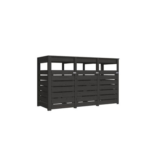 4010090938745 - Karibu Mülltonnenunterstand für 3 Mülltonnen Anthrazit Mülltonnenbox Gartenbox 238x143x88 in cm (BxHxL) 4010090938745 - Karibu Mülltonnenunterstand für 3 Mülltonnen Anthrazit Mülltonnenbox Gartenbox 238x143x88 in cm (BxHxL)