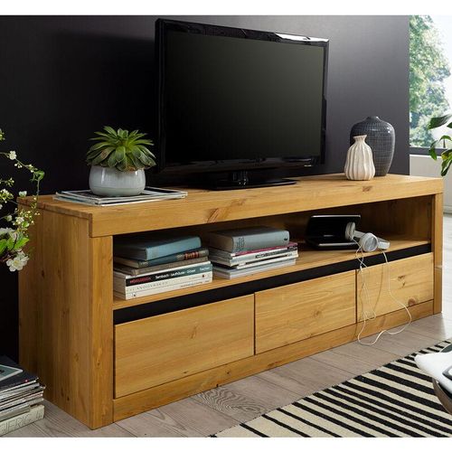 4066075102908 - Lomadox - tv Lowboard 160 cm Massivholz WILSON-69 in Kiefer massiv eichefarbig b h t ca 160 55 42 cm - braun