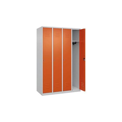 4067521415092 - Spind Classic Plus reinorange lichtgrau 080000-40-S10031 4 Schließfächer 1200 x 500 x 1850 cm 4067521415092 C+P-Möbel 4067521415092 - Spind Classic Plus reinorange lichtgrau 080000-40-S10031 4 Schließfächer 1200 x 500 x 1850 cm 4067521415092 C+P-Möbel