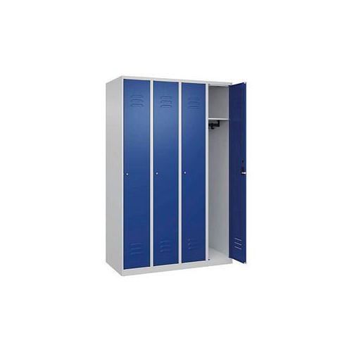 4067521365175 - Spind Classic Plus lichtgrau enzianblau 080000-40-S10024 4 Schließfächer 1200 x 500 x 1850 cm 4067521365175 C+P-Möbel