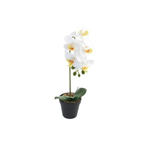 4057984016011 - Design Decoration - Künstliche Orchidee Weiss im Topf Höhe 40 cm Kunstblume Pflanze - Weiss 4057984016011 - Design Decoration - Künstliche Orchidee Weiss im Topf Höhe 40 cm Kunstblume Pflanze - Weiss