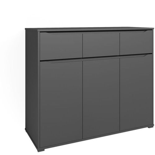 4066731244331 - Kommode Sideboard Mehrzweckschrank Ruben Anthrazit Schublade 120 cm Ablage