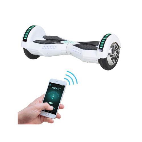 1050801401765 - W2 Hoverboard für Erwachsene und Kinder 8 Zoll Self-Balance-Funktion Bluetooth App LEDs (Weiß Matt)